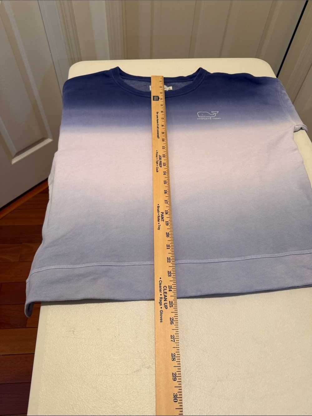 Vineyard Vines Navy Light Blue Ombre Crewneck Sweatshirt Beach Sporty Casual XL - Picture 5 of 11